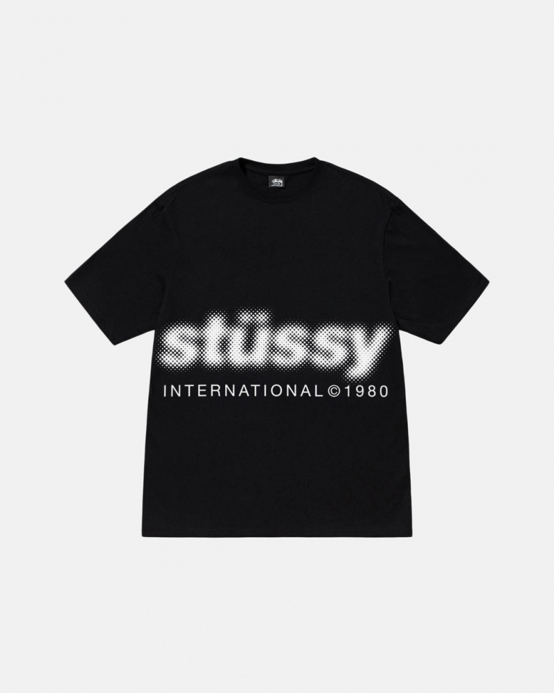 Stussy Blur Tee - Unisex Shortsleeve Czarne | BPLSD92434