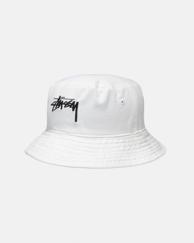 Stussy Bucket Hat Big Stock - Unisex Beżowe | TPLWZ80303