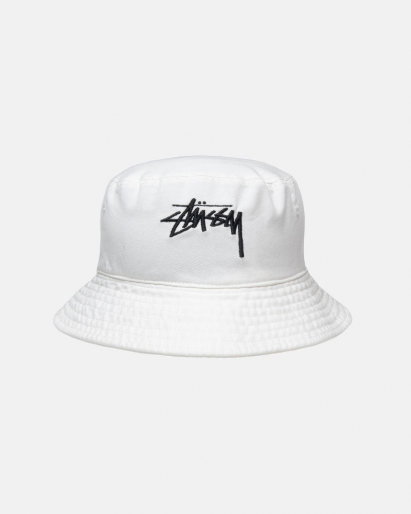 Stussy Bucket Hat Big Stock - Unisex Beżowe | TPLWZ80303