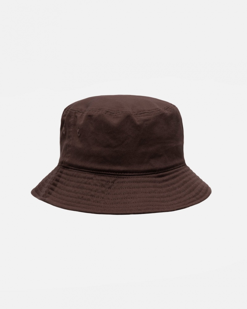 Stussy Bucket Hat Big Stock - Unisex Czekolada | MPLFT74657