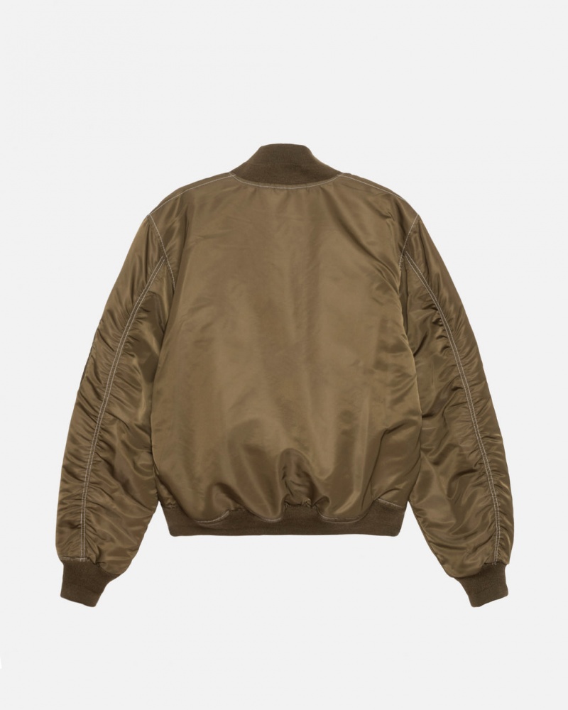 Stussy Built Reversible Bomber Jacket - Unisex Jackets Brązowe | PLJKU95281