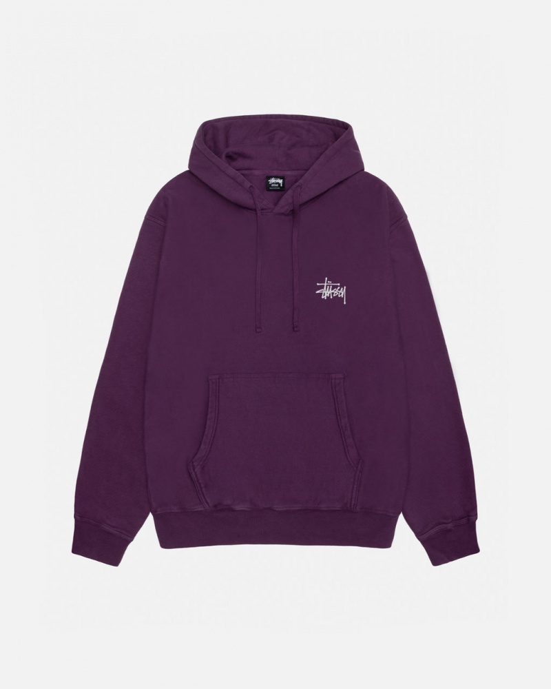 Stussy Built Tough Hoodie Pigment Dyed - Unisex Hoodies Fioletowe | EPLHC95547