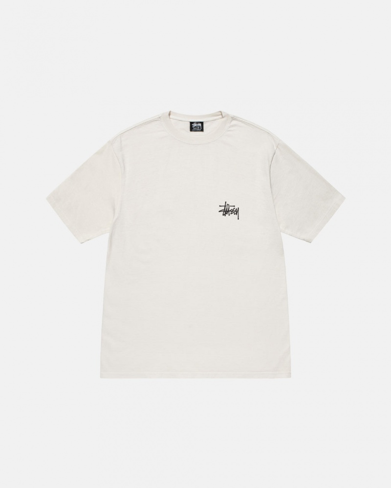 Stussy Built Tough Tee Pigment Dyed - Unisex Shortsleeve Beżowe | PLJBT93117