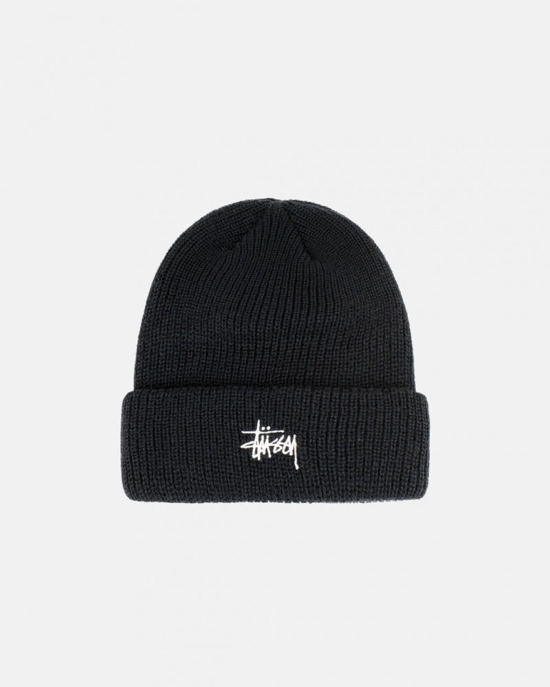 Stussy Cuff Beanie Basic - Unisex Czarne | ZPLMJ93742