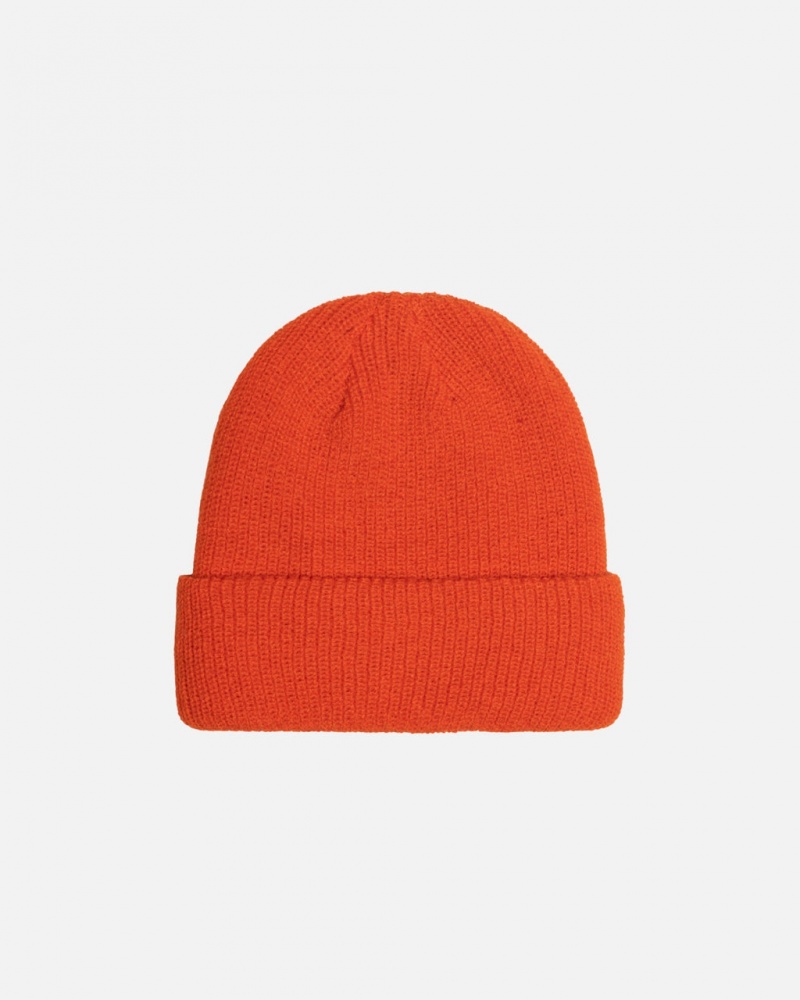 Stussy Cuff Beanie Basic - Unisex Pomarańczowe | PLJVR36368