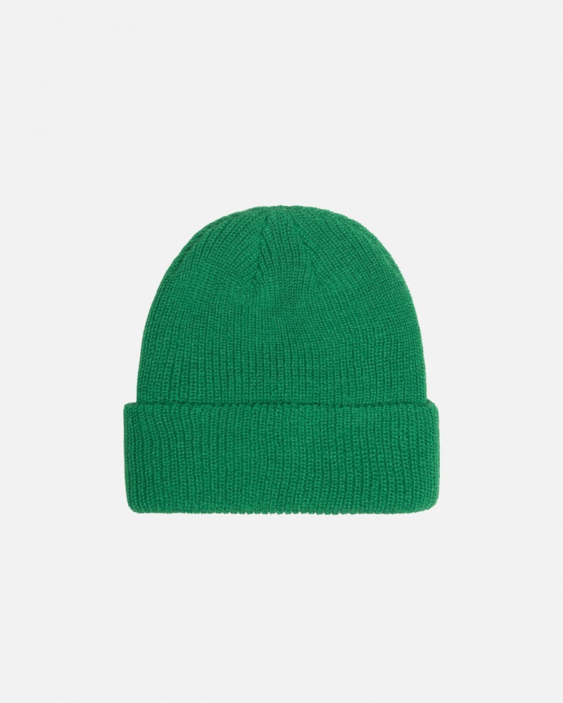 Stussy Cuff Beanie Basic - Unisex Zielone | ZPLMJ50628