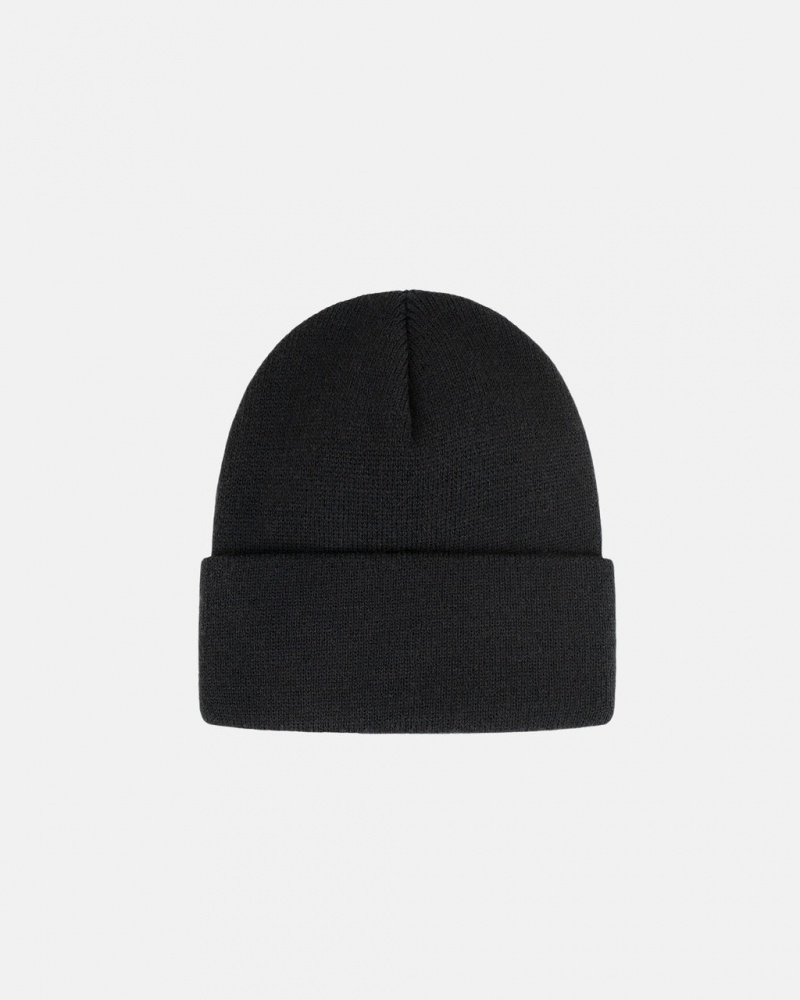 Stussy Cuff Beanie Stock - Unisex Czarne | LPLSX92451