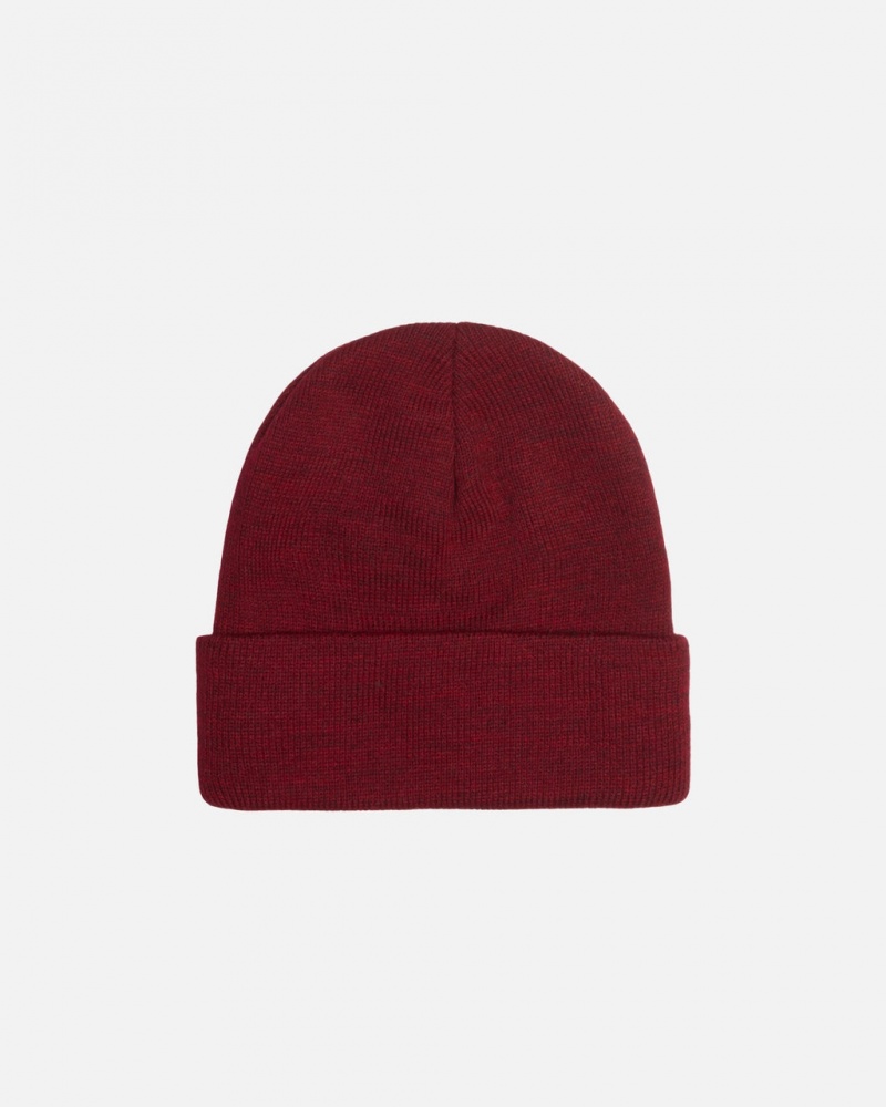 Stussy Cuff Beanie Stock - Unisex Czerwone | PLQCS18886