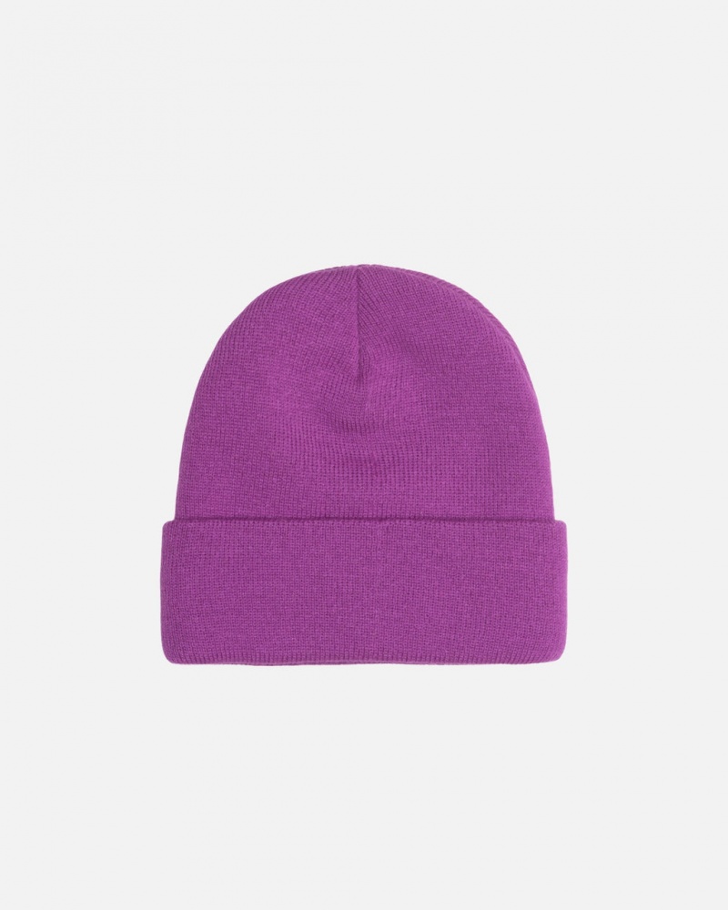 Stussy Cuff Beanie Stock - Unisex Fioletowe | PLJBT32297