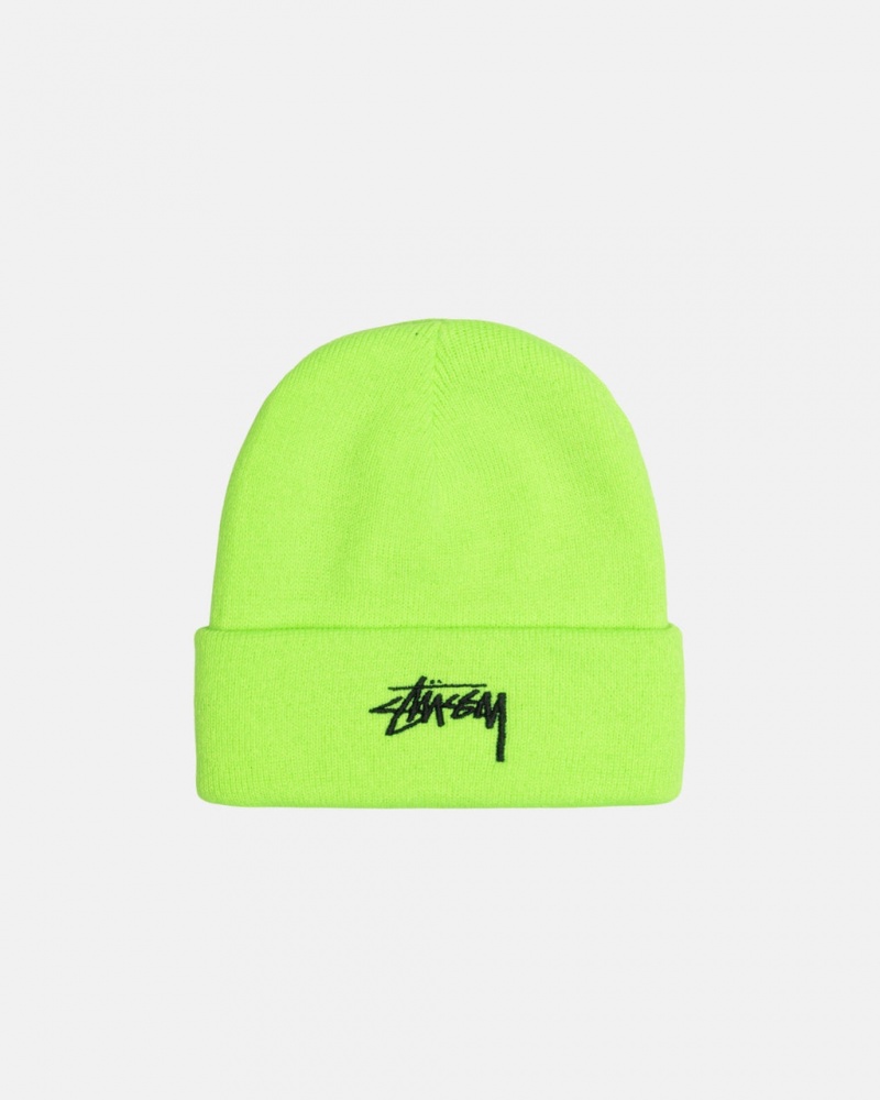 Stussy Cuff Beanie Stock - Unisex Zielone | XPLGW50215