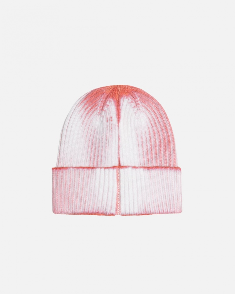 Stussy Cuff Beanie Workgear Spray - Unisex Pomarańczowe | FPLUI39238