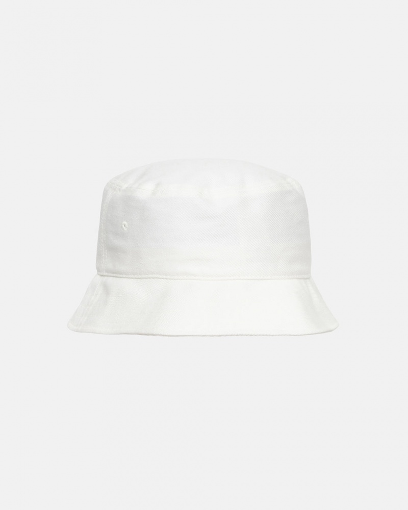 Stussy Deep Bucket Hat SS Link - Unisex Białe | TPLWZ23078