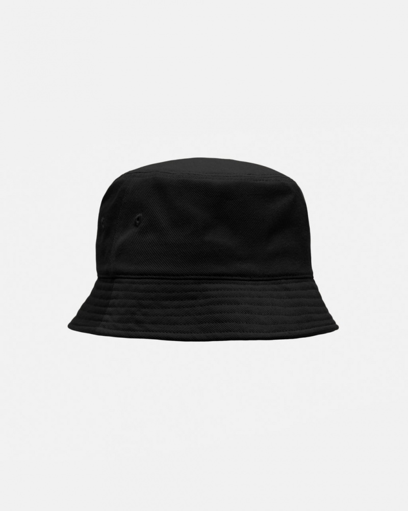 Stussy Deep Bucket Hat SS Link - Unisex Czarne | FPLUI59815