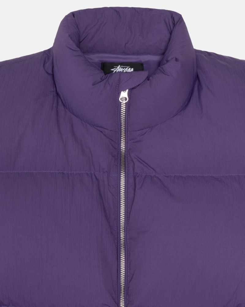 Stussy Down Puffer Nylon - Unisex Jackets Fioletowe | XPLBH27856