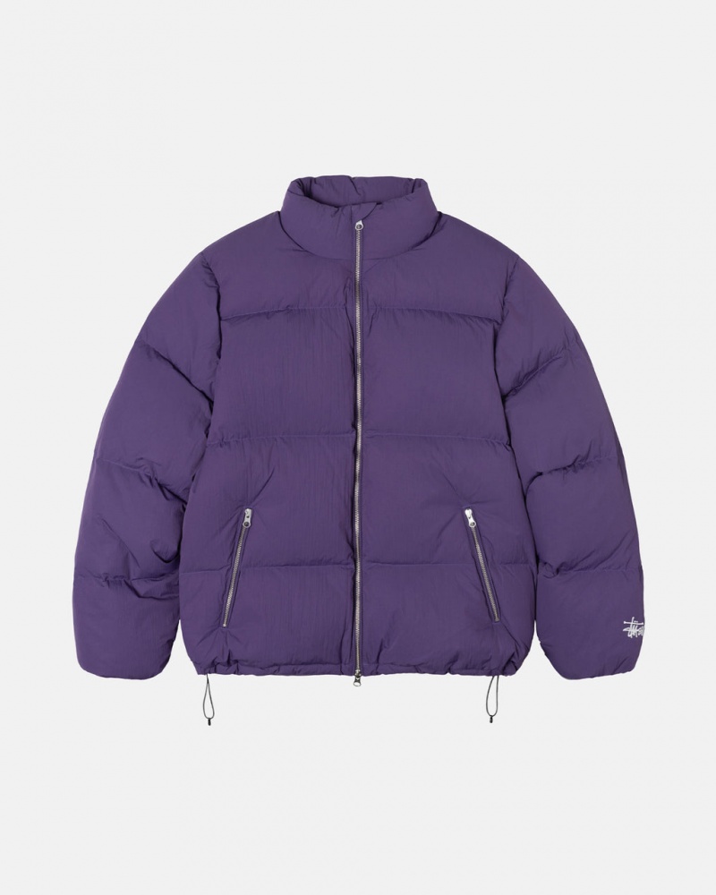 Stussy Down Puffer Nylon - Unisex Jackets Fioletowe | XPLBH27856