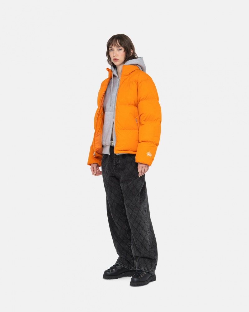 Stussy Down Puffer Nylon - Unisex Jackets Pomarańczowe | LPLPL54151