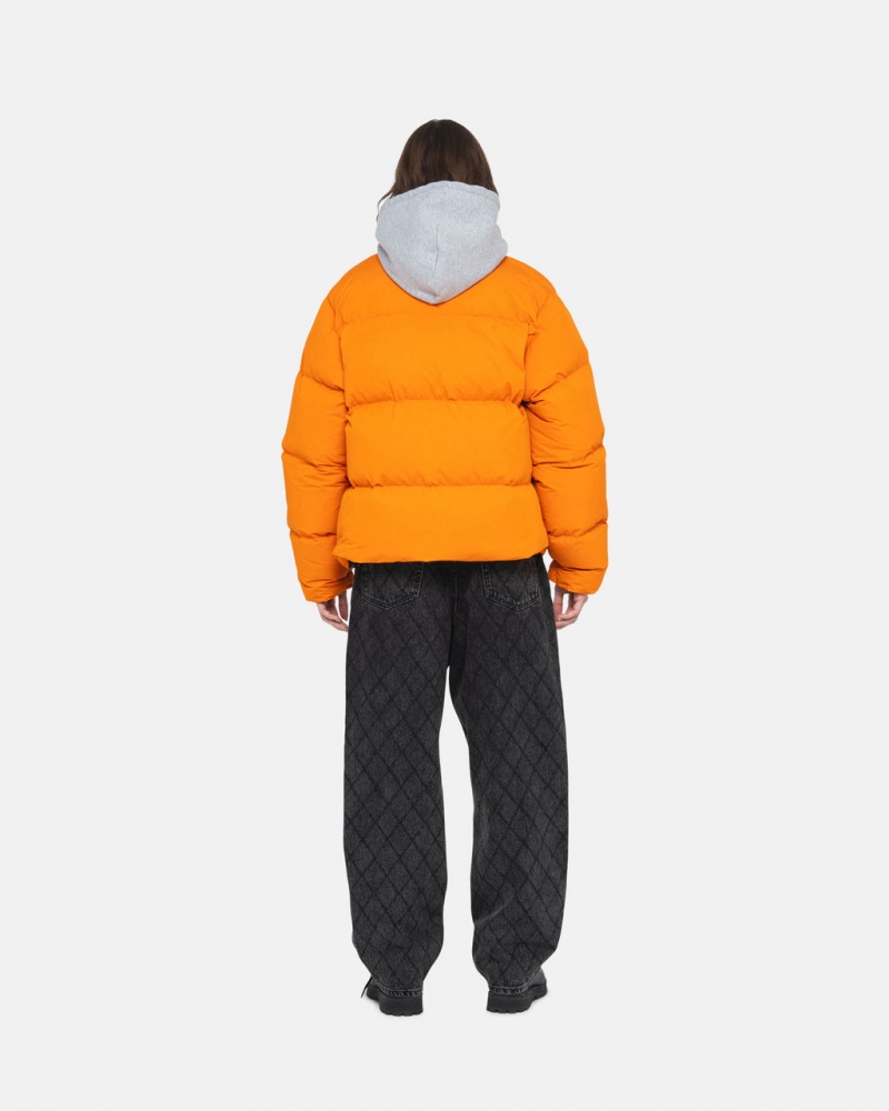 Stussy Down Puffer Nylon - Unisex Jackets Pomarańczowe | LPLPL54151