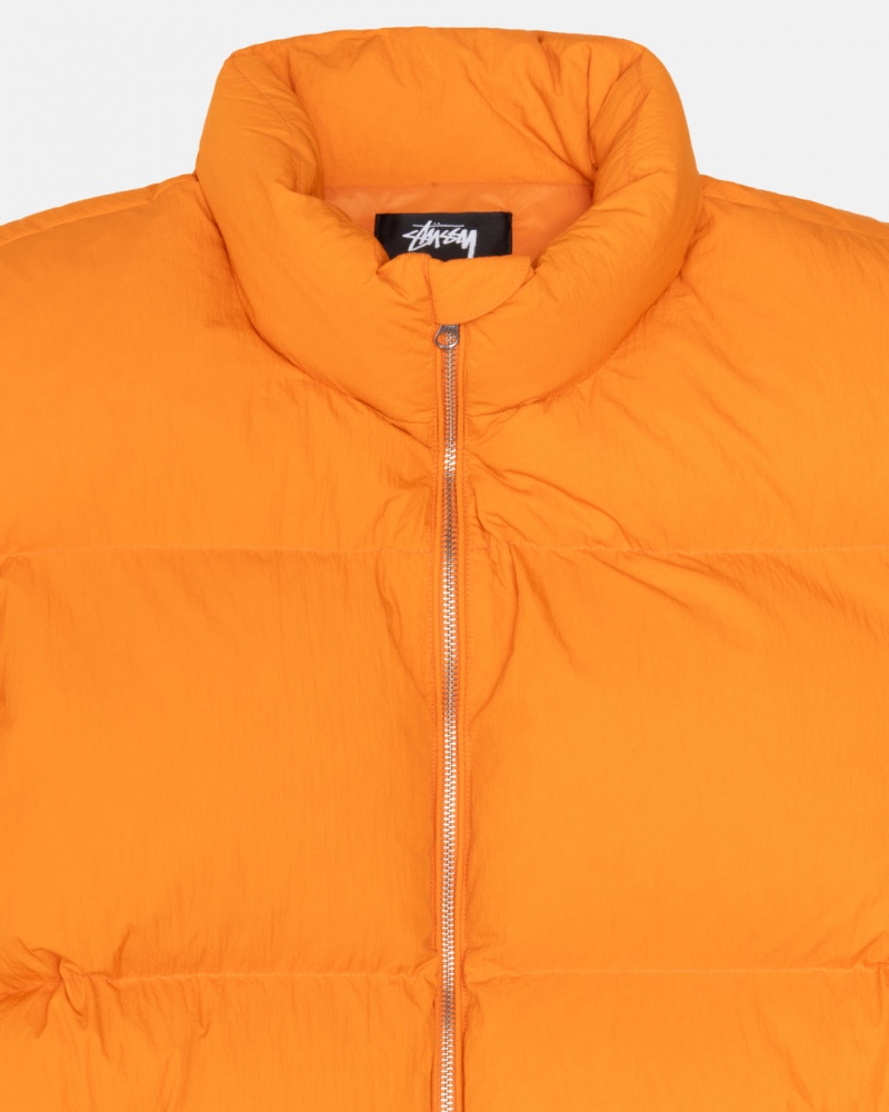 Stussy Down Puffer Nylon - Unisex Jackets Pomarańczowe | LPLPL54151