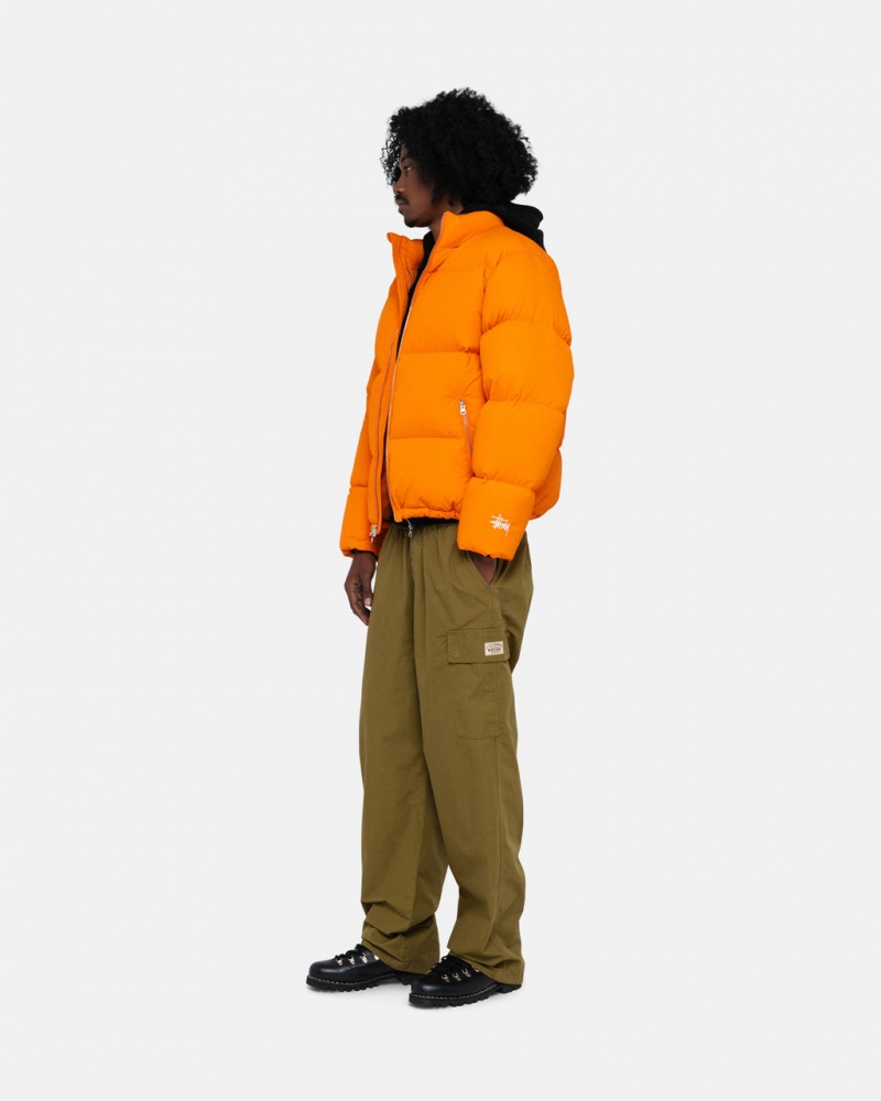 Stussy Down Puffer Nylon - Unisex Jackets Pomarańczowe | LPLPL54151