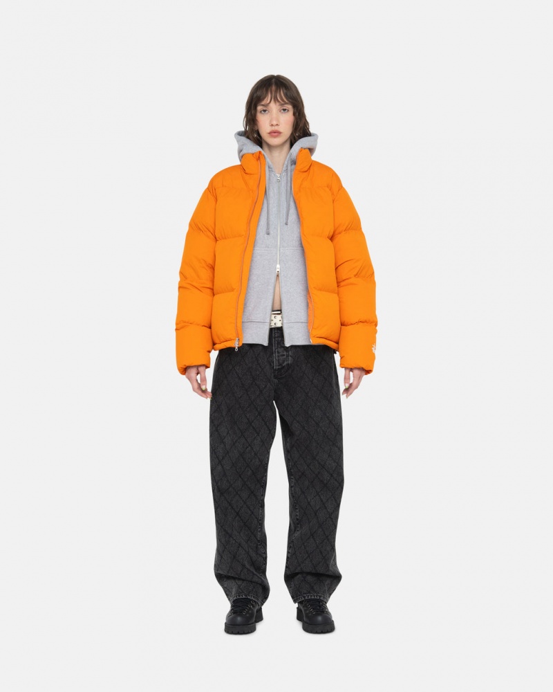 Stussy Down Puffer Nylon - Unisex Jackets Pomarańczowe | LPLPL54151