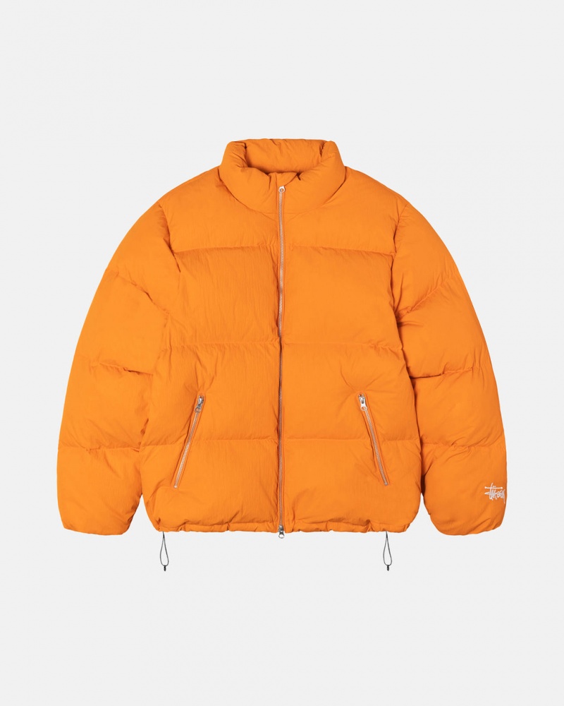 Stussy Down Puffer Nylon - Unisex Jackets Pomarańczowe | LPLPL54151