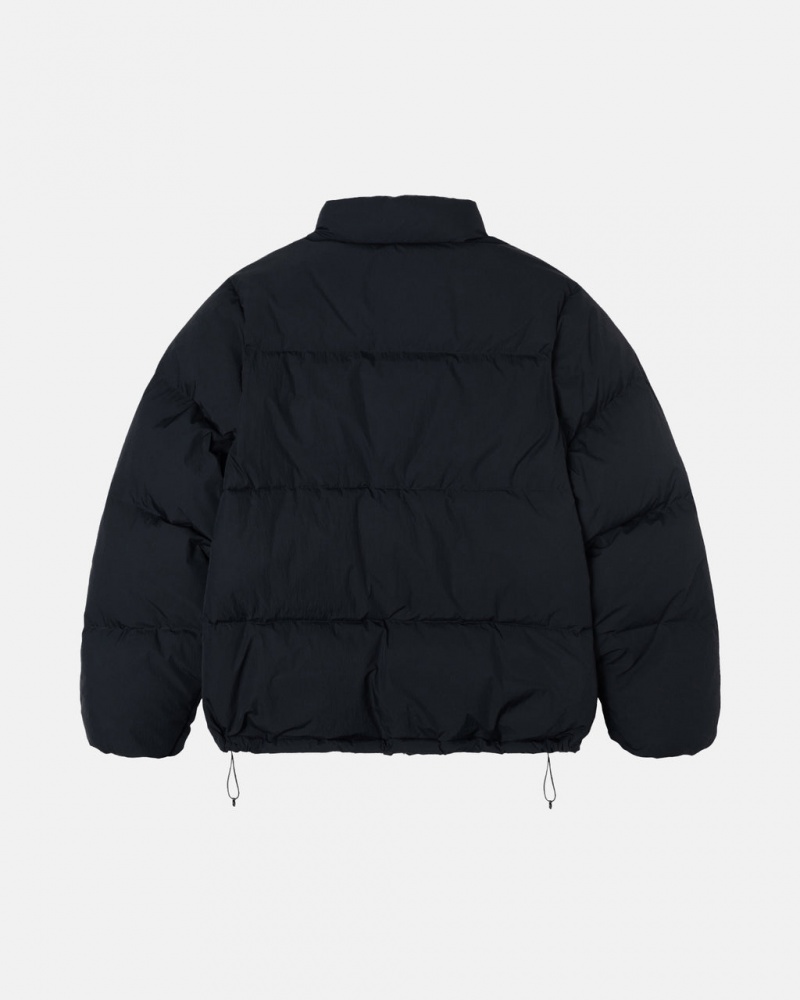 Stussy Down Puffer Nylon - Unisex Jackets Czarne | PLJKU54231