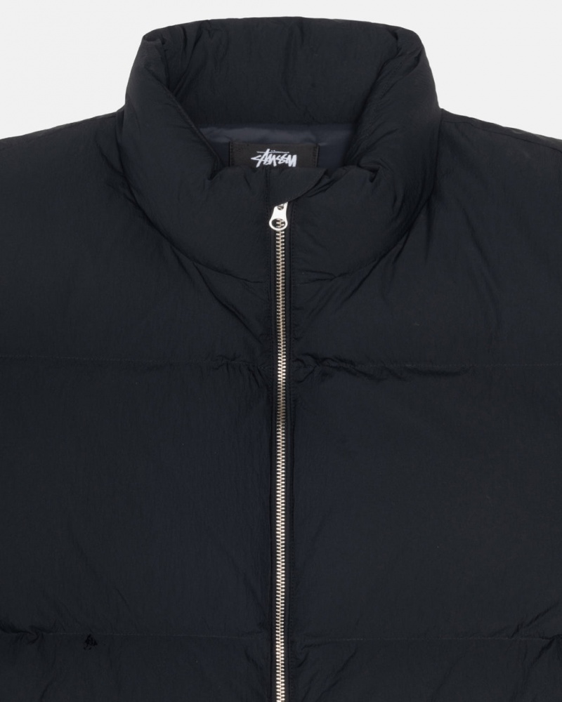 Stussy Down Puffer Nylon - Unisex Jackets Czarne | PLJKU54231