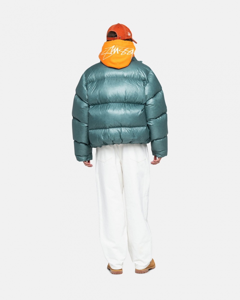 Stussy Down Puffer Parachute Ripstop - Unisex Jackets Niebieskie | PLJKU81220