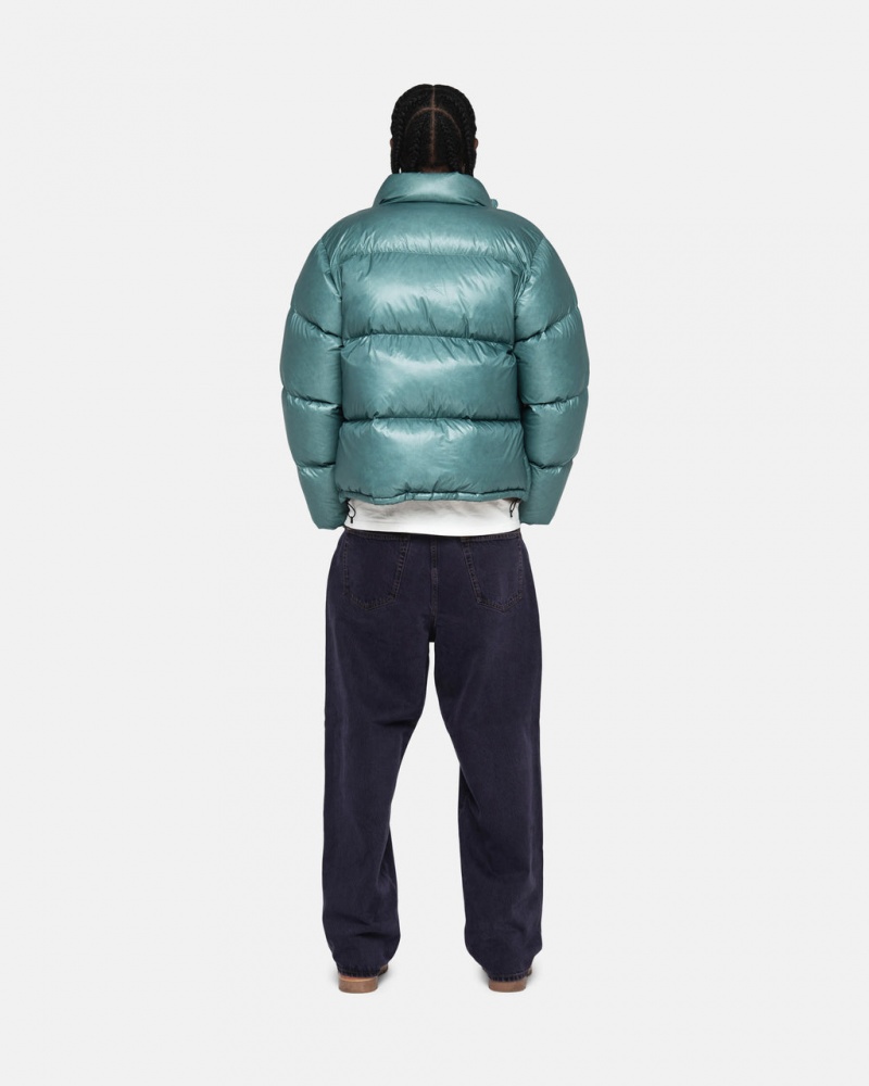 Stussy Down Puffer Parachute Ripstop - Unisex Jackets Niebieskie | PLJKU81220