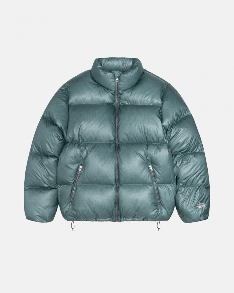 Stussy Down Puffer Parachute Ripstop - Unisex Jackets Niebieskie | PLJKU81220