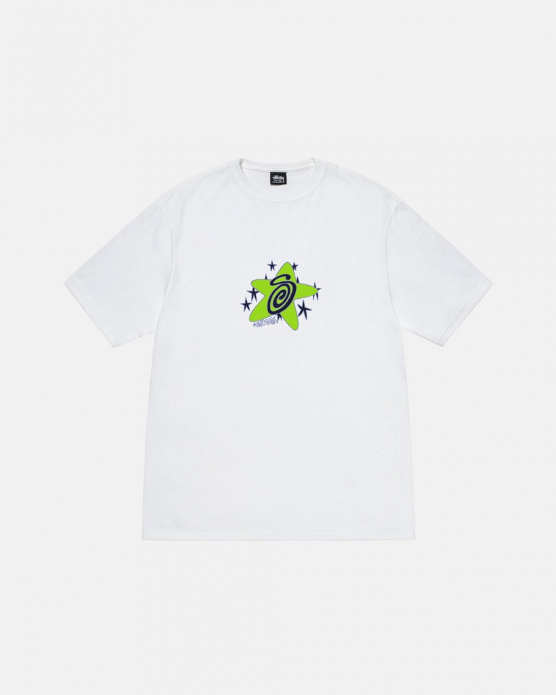 Stussy Galaxy Tee - Unisex Shortsleeve Białe | BPLSO11396