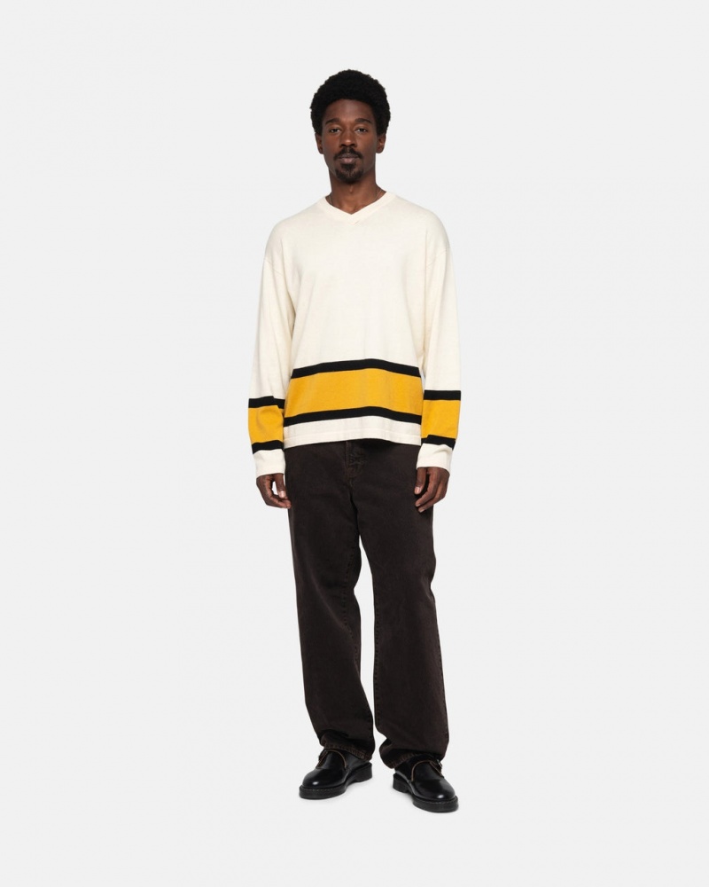 Stussy Hockey Swetry - Unisex Sweaters Beżowe | PLZPD36711