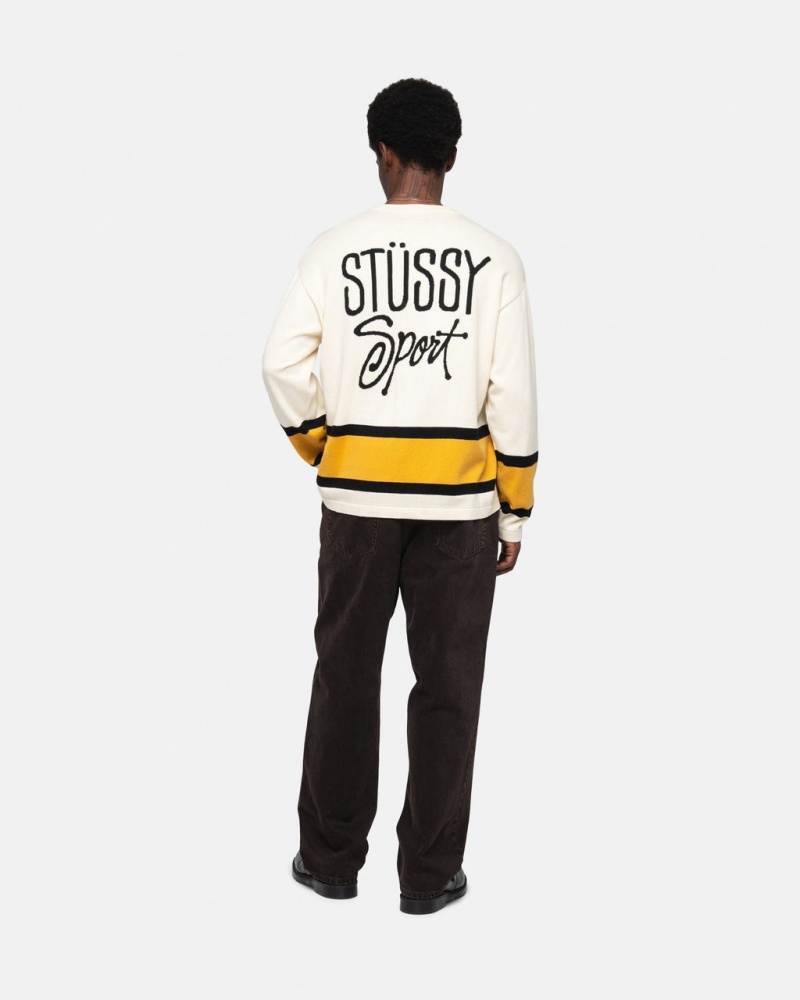 Stussy Hockey Swetry - Unisex Sweaters Beżowe | PLZPD36711