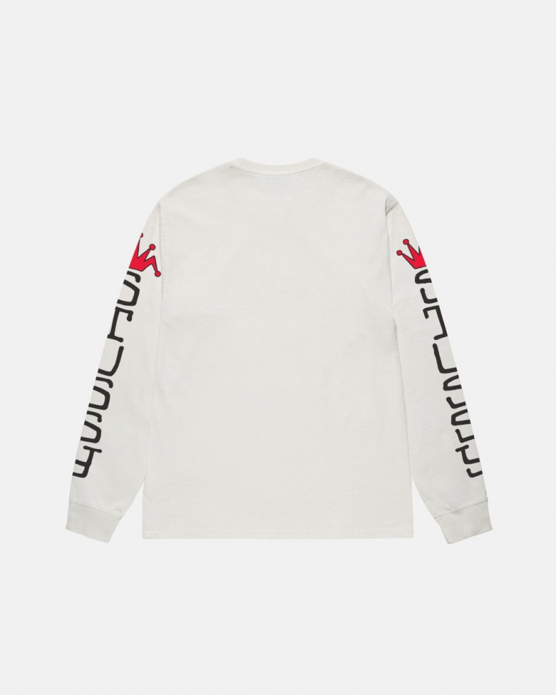 Stussy Jumbo LS Tee Pigment Dyed - Unisex Longsleeve Beżowe | YPLGT13329