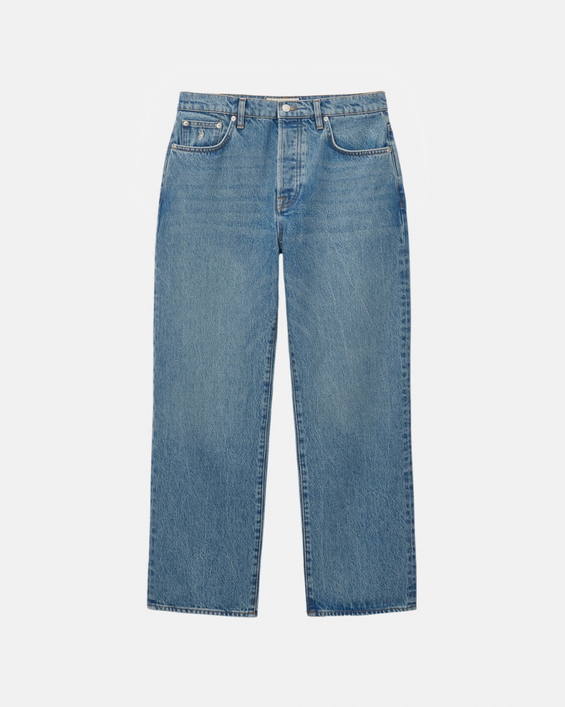 Stussy Klasyczne Jean Denim - Unisex Denim Niebieskie | FPLUI19904