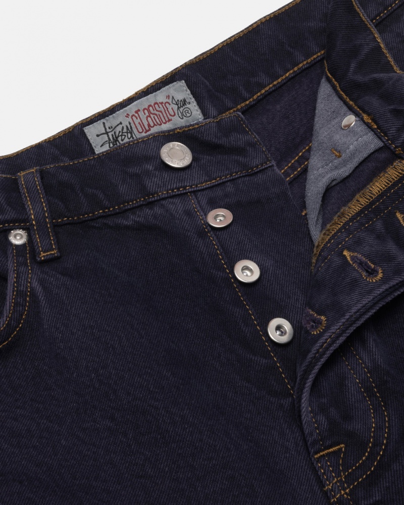 Stussy Klasyczne Jean Denim - Unisex Denim Czarne | PLICD88079