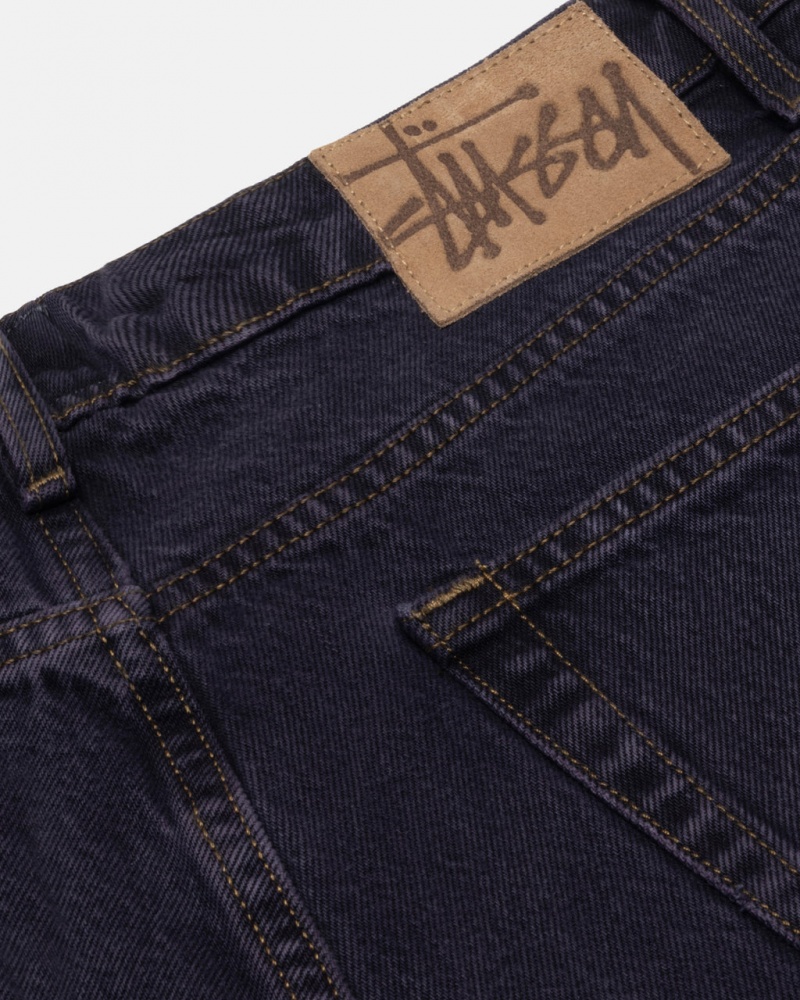 Stussy Klasyczne Jean Denim - Unisex Denim Czarne | PLICD88079