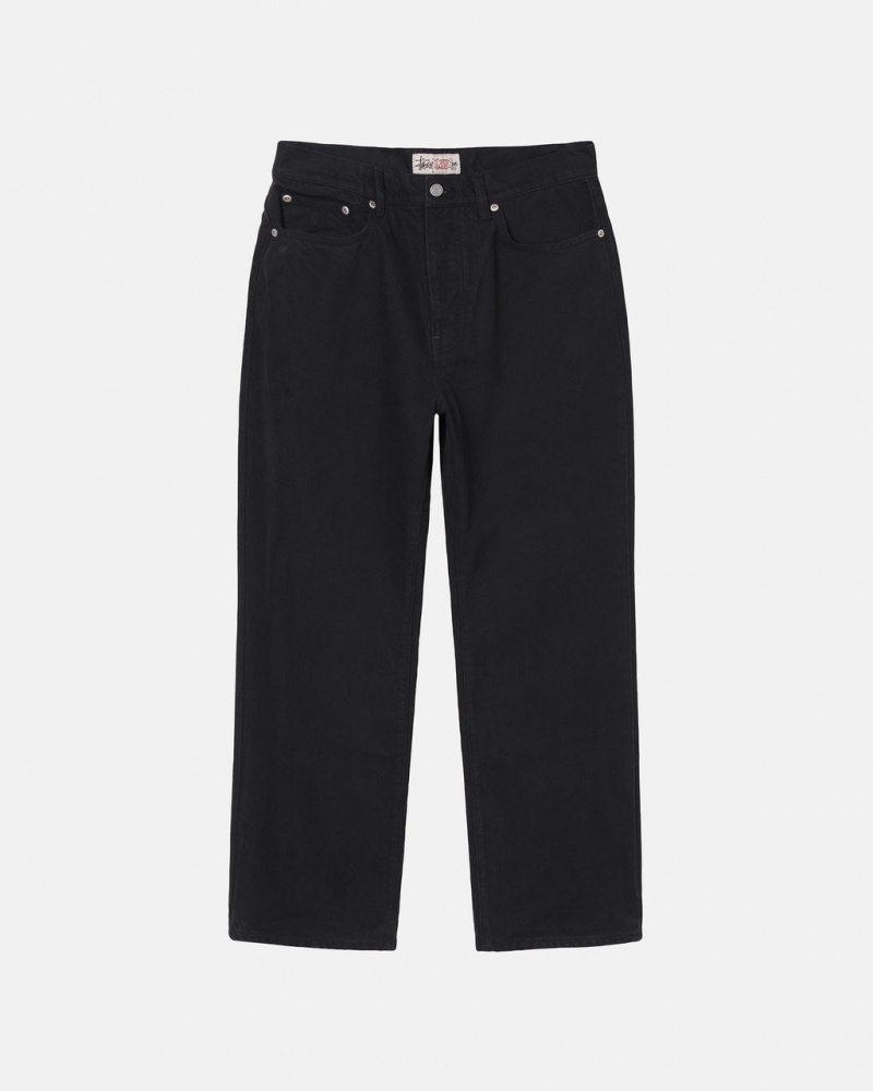 Stussy Klasyczne Jean Overdyed - Unisex Denim Czarne | PPLQX11636