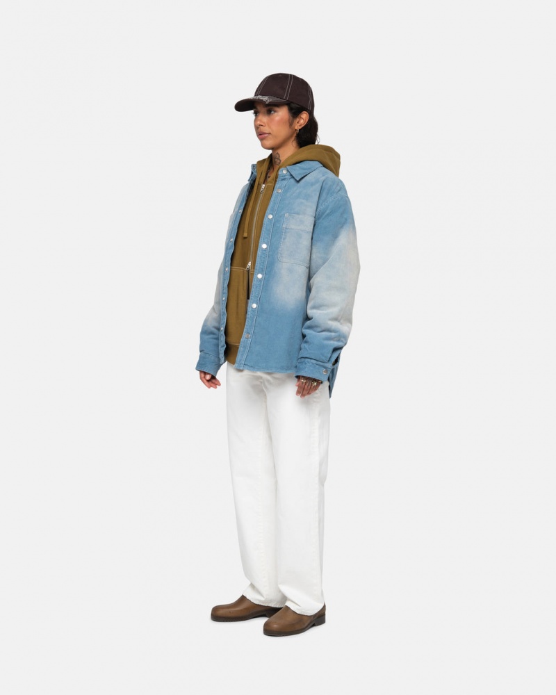 Stussy Klasyczne Jean Overdyed - Unisex Denim Beżowe | BPLSO98673