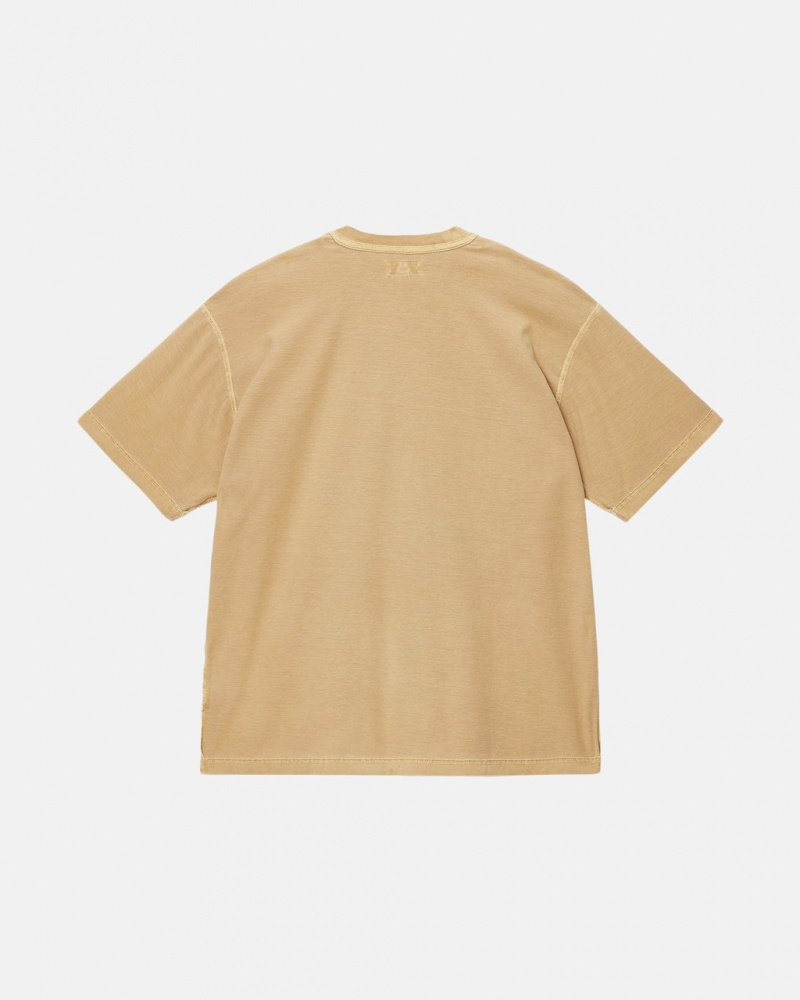 Stussy Lazy Tee - Unisex Longsleeve T-Shirts Złote | APLDF79126