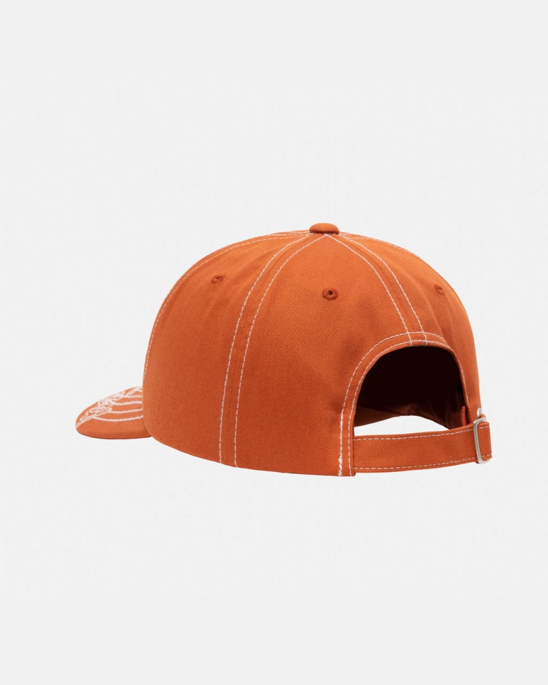 Stussy Low Pro Basic Stitch Strapback - Unisex Pomarańczowe | APLDF13261