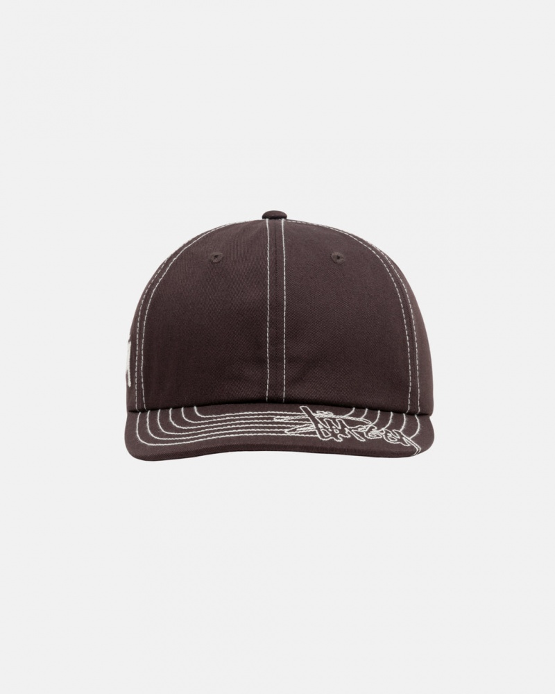 Stussy Low Pro Basic Stitch Strapback - Unisex Brązowe | BPLSD86125