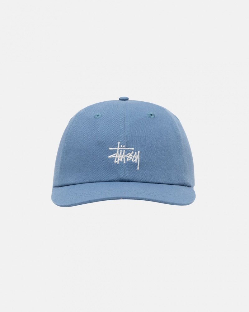 Stussy Low Pro Basic Stock Strapback - Unisex Niebieskie | PLDYB17679