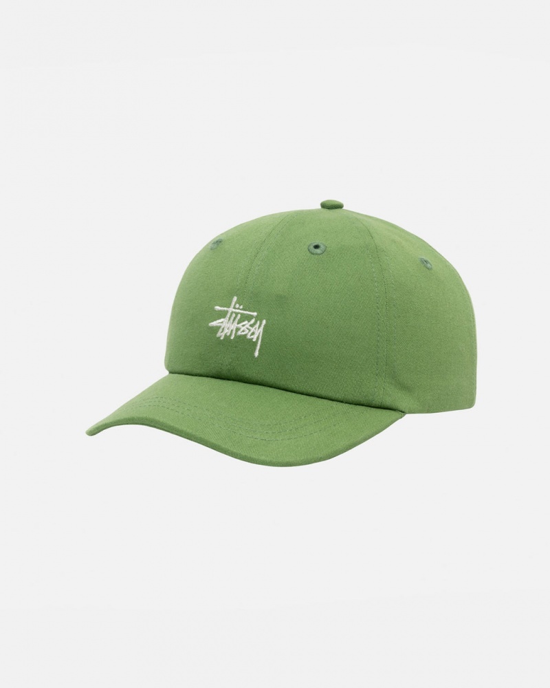 Stussy Low Pro Basic Stock Strapback - Unisex Zielone | EPLVG59947