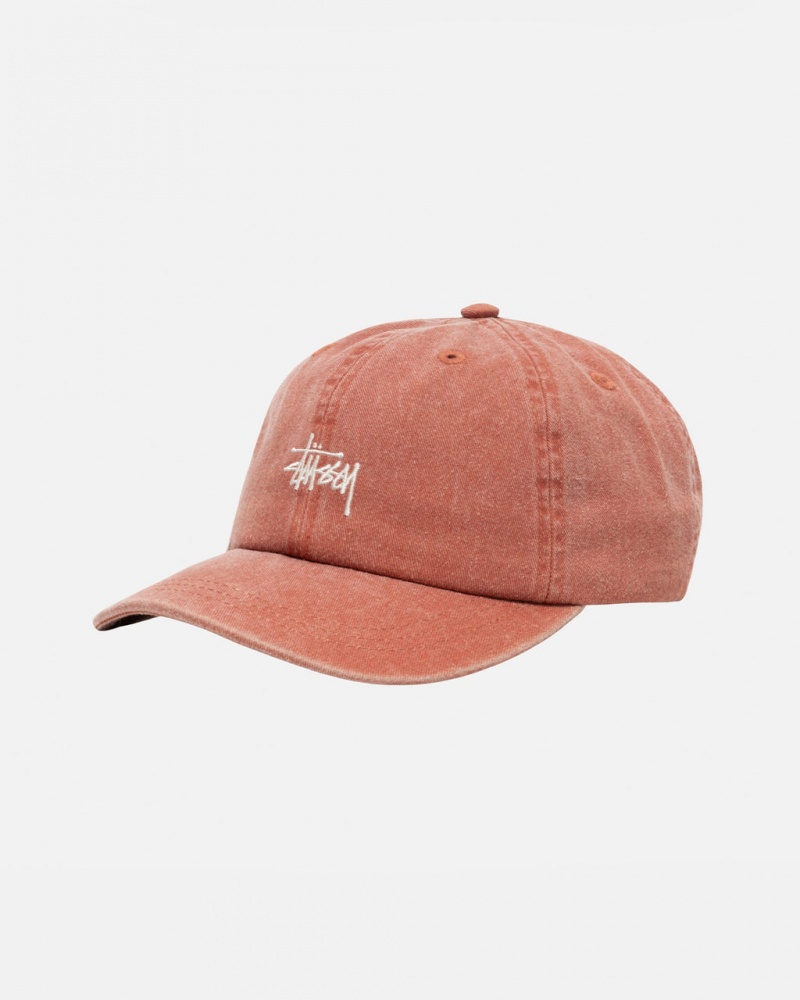 Stussy Low Pro Basic Washed Strapback - Unisex Brązowe | MPLFT78567