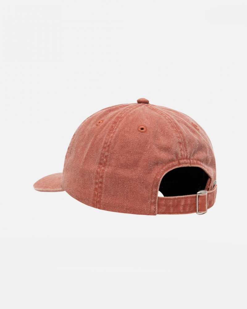 Stussy Low Pro Basic Washed Strapback - Unisex Brązowe | MPLFT78567