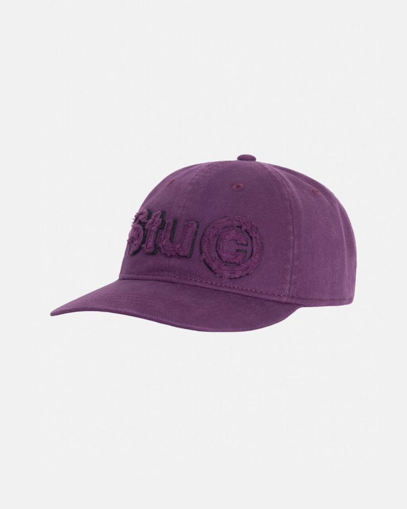 Stussy Low Pro Copyright Applique Strapback - Unisex Fioletowe | UPLTG47971