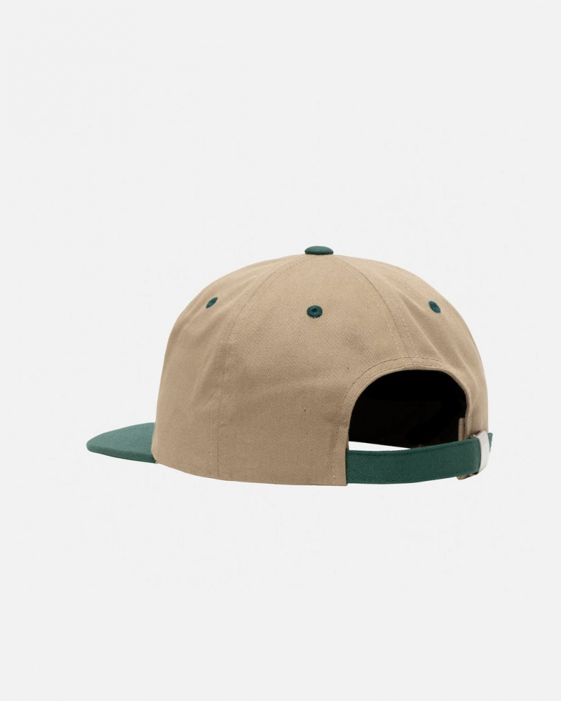 Stussy Mid-Depth Basic Star Strapback - Unisex Khaki | PLCIF18395