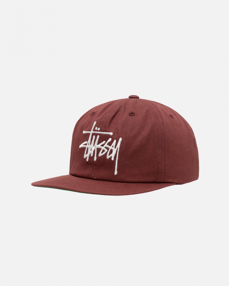 Stussy Mid-Depth Basic Strapback - Unisex Czerwone Brązowe | EPLVG65836