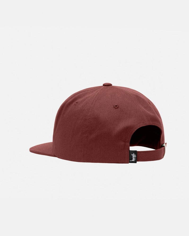 Stussy Mid-Depth Basic Strapback - Unisex Czerwone Brązowe | EPLVG65836